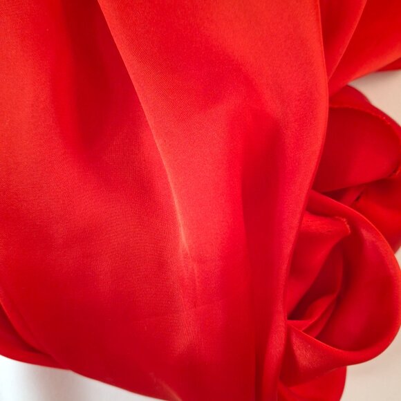 Fabric - Satin Charmeuse  Red Flowy Lustrous Lightweight  Fabric 7.33 yd x 60in - Picture 8 of 9